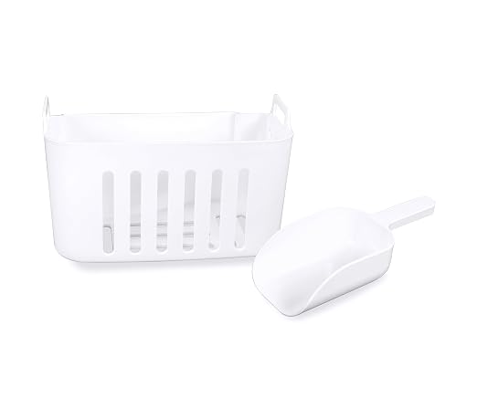 Nostalgia Thermostar Automatic Self-Cleaning Portable Electric Countertop Ice Maker Machine with Handle,26 Pounds in 24 Hours with Ice Scoop and Basket,Perfect for Water Bottles,Drinks,Parties,White
