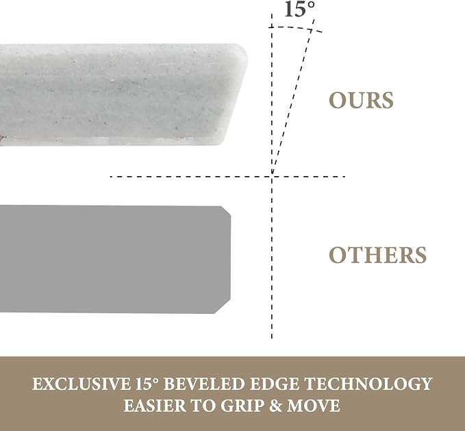 Koville Brazilian Natural Quartzite Cutting Board for Kitchen, 16x20inch Extra Large Hand Crafted Stone Slab for Cheese, Charcuterie, Pastry Board - Wedding Gift, House Warming Gift