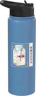 Cute Milk Carton Kawaii Japanese Stars Clouds Stainless Steel Insulated Water Bottle