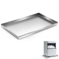 Wesiti 1 Pcs Ice Maker Drain Pan 24" x 15" x 1.5" Water Damage Prevention Galvanized Steel Welded Ice Maker Drain Pan, Leak-proof Corrosion-resistant, for Household and Commercial (Silver)