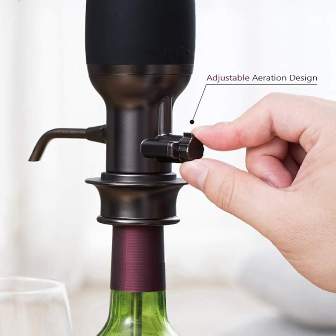 World's First Adjustable Electric Wine Aerator | Gun-Metal Special Edition | Vinaera PRO (Professional Edition)