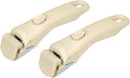 Removable Handle Beige, Detachable Handle for Pots and Pans, Universal Cookware Handles, Compatible with Thin Edge Cookware, 2 Pack