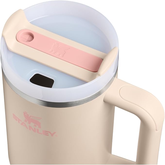 STANLEY Quencher H2.0 Tumbler with Handle and Straw 40 oz | Flowstate 3-Position Lid | Cup Holder Compatible for Travel | Insulated Stainless Steel Cup | BPA-Free | Champagne