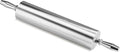 New Star Foodservice 15 Inch Aluminum Rolling Pin, Extra Heavy Duty Commercial Dough Roller with Rotating Barrel and Handles, Silver