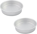 7-inch round cake pans set 2,Cake tins perfect for baking bread, cheesecake, cakes more - durable aluminum molds for circle cake pan (7×2 round Cake Pan, Set of 2)