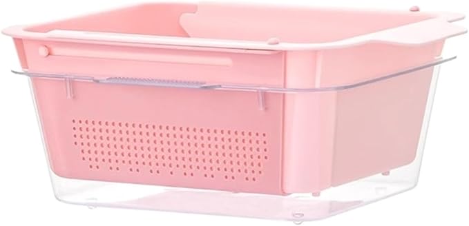 Plastic Dish Drying Rack for Kitchen Counter, Anti-Slip Dish Drainer Over the Sink, Extendable Dish Rack Cutlery Holder(Pink)