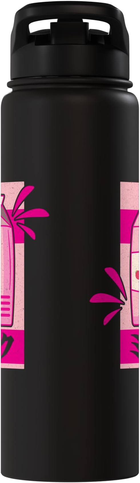 Kawaii Japanese Pink Retro 90s Strawberry Milk Carton Stainless Steel Insulated Water Bottle