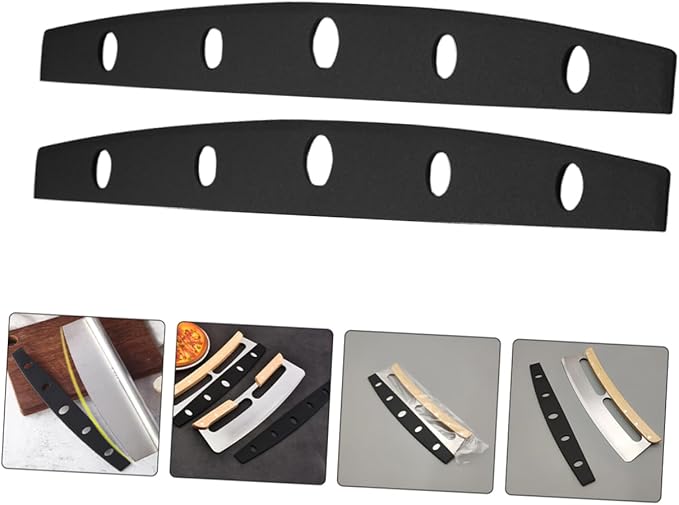 STOBAZA 10pcs Kitchen Knife Sleeves Knife Blade Protectors for Pizza Cutters Fit Half Round Edge Guard for Safe Cutting Dishwasher Safe