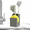 Spacewiser TidyNook Silicone Sink Caddy - Sponge Holder for Kitchen Sink, Dish Brush Holder, Fits Scrub Daddy Sponges, Scrub Mommy, and all Dish Sponges, Compact Kitchen Sinks Organizer Caddy, No Rust