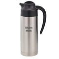 Service Ideas S2SN100SMET Steelvac Carafe,"Skim Milk" Etched, 1 L, Stainless Base