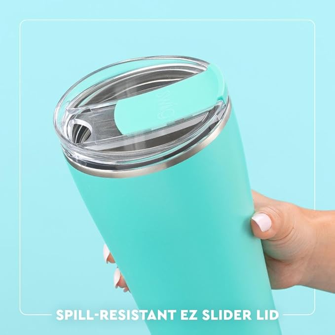 Swig Life 32oz Insulated Tumbler, Travel Coffee Tumbler with Lid, Cup Holder Friendly Travel Coffee Mug, Stainless Steel, 32 oz, Reusable Insulated Mug with Lid (Perfect Pines)