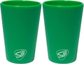Silipint 1.5oz Silicone Shot Glasses – Pack of 2 Unbreakable, BPA-Free, Non-Toxic, Dishwasher & Freezer Safe Cups – Colored Shot Glasses for Cold Beverages, Cocktails, Travel, Party (Classic Green)