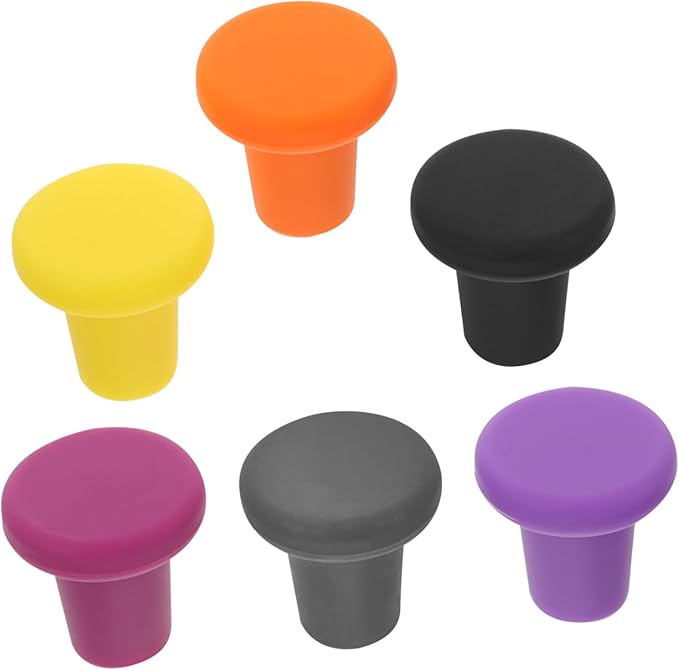 ULTECHNOVO 12pcs Silicone Wine Bottle Stoppers Leakproof Beverage Sealers for Wine Beer and More Food-grade Material and Keep Fresh and Prevent Spills