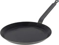 de Buyer Blue Carbon Steel Crepe & Tortilla Pan - 8” Diameter, 6.25" Cooking Surface - Ideal for Making & Reheating Crepes, Tortillas & Pancakes - Naturally Non-Stick Finish - Made in France