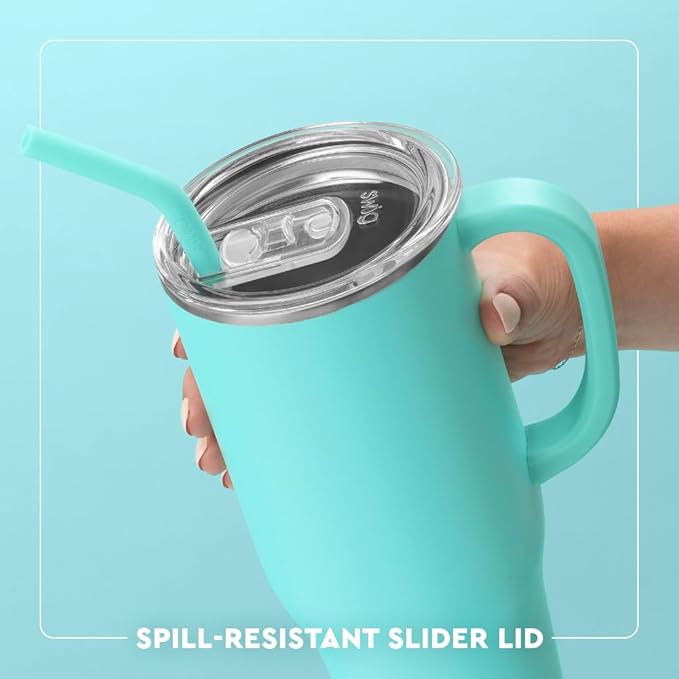 Swig Life 40oz Mega Mug, 40 oz Tumbler with Handle and Straw, Cup Holder Friendly, Dishwasher Safe, Extra Large Insulated Tumbler, Stainless Steel (Nauti Girl)