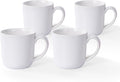 Ceramic Coffee Mugs Set of 4, 12 Ounces Ceramic coffee mug,heavy mug with Comfortable Handles,Dishwasher & Microwave Safe，coffe mug Sets 4 Beautiful Colors, tea mug for Coffee, Tea. (WHITE)