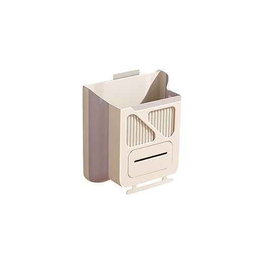Collapsible Hanging Kitchen Trash Can Home Foldable Garbage Can Protable Kitchen Cabinet Door Hanging Bin Creative Classification Multiuse Basket(C)