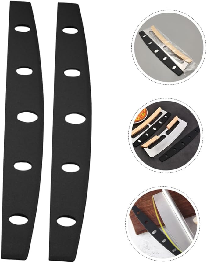 STOBAZA 10pcs Kitchen Knife Sleeves Knife Blade Protectors for Pizza Cutters Fit Half Round Edge Guard for Safe Cutting Dishwasher Safe
