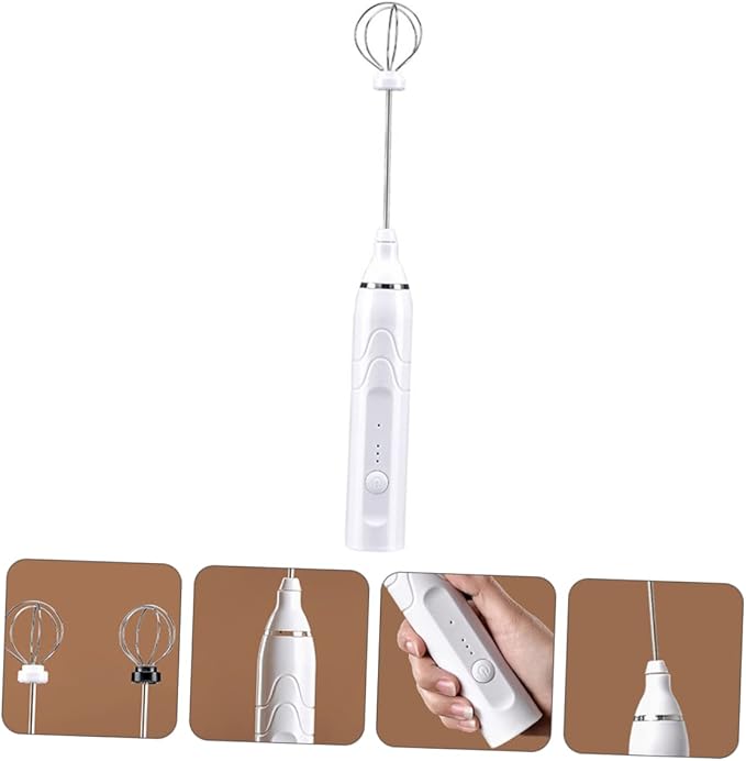 Luxshiny Small Handheld Electric Whisk Rechargeable Milk Frother Electric Mixer Compact Egg Beater