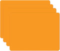 Silicone Placemats, Food-Grade Non-Slip Waterproof, Dining, Stain Resistant, Countertop Protector, Kitchen Counter Mat, Heat Resistant, Baking mat Dishwasher Safe (15.7x11.8Inch-4pack, Orange)