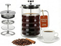 Wavy Glass French Press Coffee Maker 22oz – Cute Small French Press – Double-Wall Borosilicate Coffee Press with Stainless Steel Filter – Manual Coffee Brewer & Tea Press
