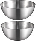 Stainless Steel Salad Bowls Set of 2 Mixing Bowl with Measurement Markings Snacks Bowls, 3.17 Quart Serving Bowls for Mixing, Cooking, Baking, Prepping and Home Kitchen Food Storage Bowls