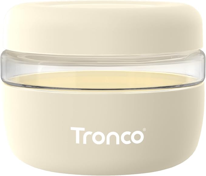 Tronco 16 oz Glass Food Storage & Lunch Bowl Containers with Airtight Lids | Leak & Spill Proof Meal Prep Container & Food Storage Jar for Lunch, Salad, Oats, Soup, BPA-Free, Microwave & Dishwasher Safe