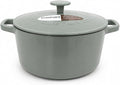 Cuisinart Chef's Classic Enameled Cast Iron Dutch Oven with Lid, Porcelain Enameled Interior, Oven Safe, Induction Compatible, 5-Quart, Round, Gray/Sage