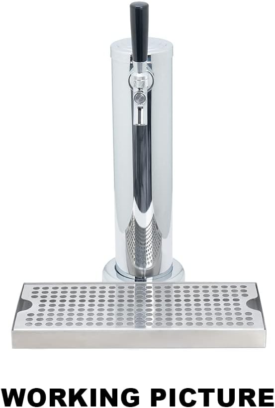 TMCRAFT Beer Drip Trays, Stainless Steel Kegerator Drip Tray with Non-Slip Rubber Pad, Highly Polished Surface Drip Tray for Restaurants, Kitchens, and Bars