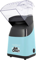 West Bend Air Crazy Popcorn Machine for Healthy Snacking with No Oil, 4-Quart, Blue