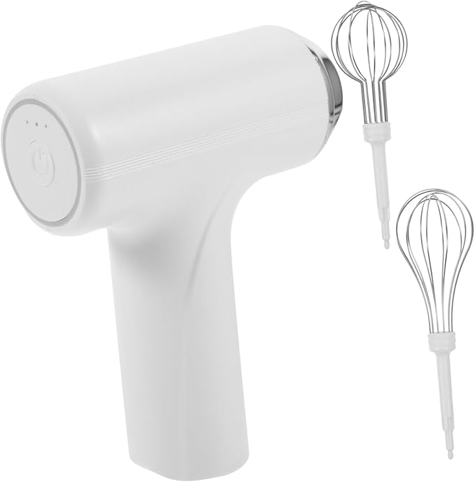 1Pc Electric Egg Mixer High Power Handheld Frother for Milk Baking Sleek Design Control Stainless Steel Essential Kitchen Gadget