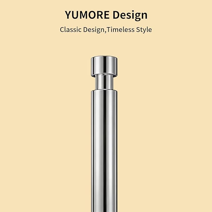 YUMORE Paper Towel Holder Countertop, Paper Towel Holder with Weighted Base Non Slip, Standing Paper Towel Roll Holder for Kitchen Bathroom, Stainles Steel (Chrome)
