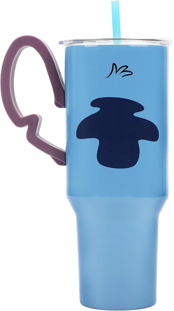 Disney's Stitch 40 Oz Stainless Steel Tumbler With Scultped Ears Handle