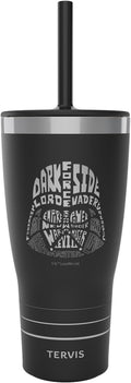 Tervis Traveler Star Wars - Darth Vader Wordle Triple Walled Insulated Tumbler Travel Cup Keeps Drinks Cold & Hot, 30oz with Straw Lid, Stainless Steel