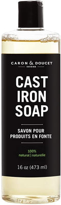 CARON & DOUCET - Cast Iron Cleaning Soap | 100% Plant-Based Castile & Coconut Oil Soap | Best for Cleaning, Restoring, Removing Rust and Care Before Seasoning.