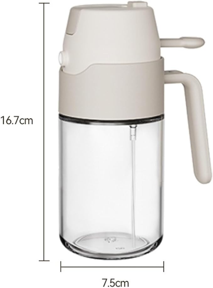 Oil Sprayer, Glass Oil Spray Bottle, Sprayer Mister, Continuous With Portion Control, For Cooking,for Kitchen, Air Fryer(Yellow,350ml)