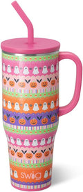 Swig Life 40oz Mega Mug, Halloween 40oz Tumbler with Handle and Straw, Extra Large Insulated Tumblers, Cup Holder Friendly Travel Mug (Trick or Treat)