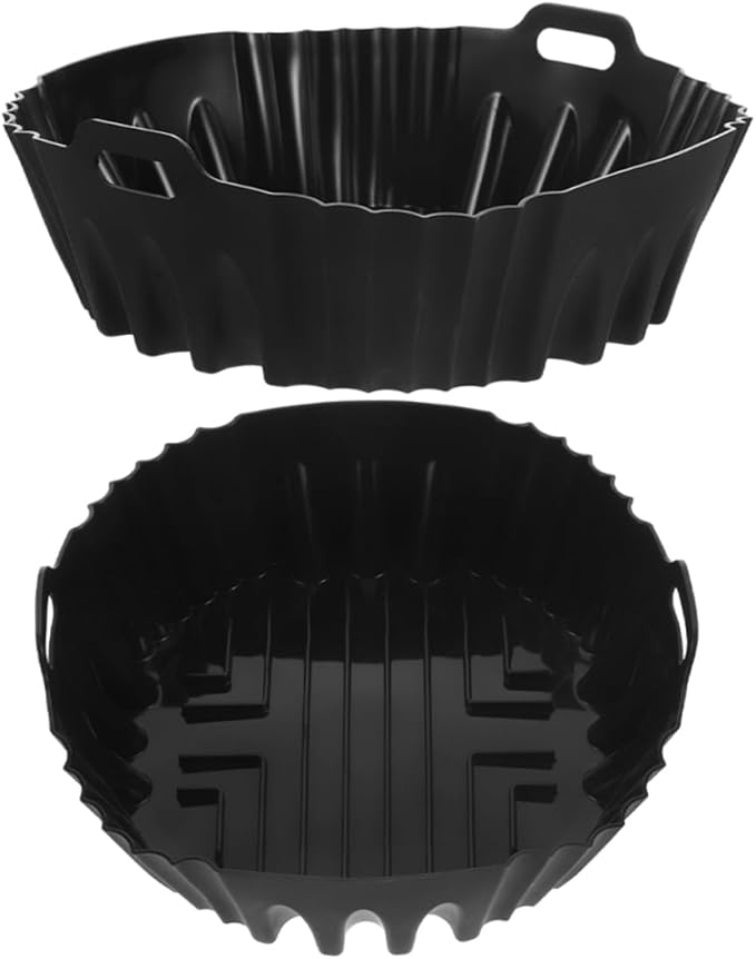 Gadpiparty 8pcs Air Fryer Silicone Liners Non-stick Baking Tray for Air Fryer Accessories Silicone Baking Mats for Easy Cleaning for Chicken Fish