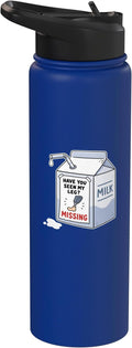 Amputee Leg Amputation Milk Carton Have You Seen My Legs Stainless Steel Insulated Water Bottle