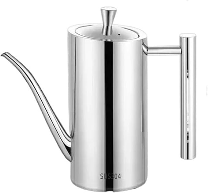 500/700ml Oil Pot 304 Stainless Steel Leak proof Vinegar Oil Bottle Storage Container Home Kitchen Utensils(Straight-500ml)