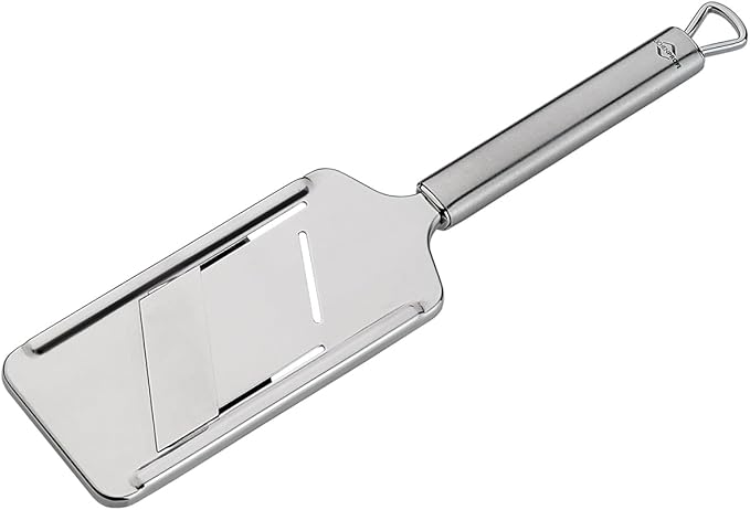 Küchenprofi Vegetable Slicer - 12-Inch Silver 18/10 Stainless Steel - Adjustable Slicer with Ergonomic Triangular Handle
