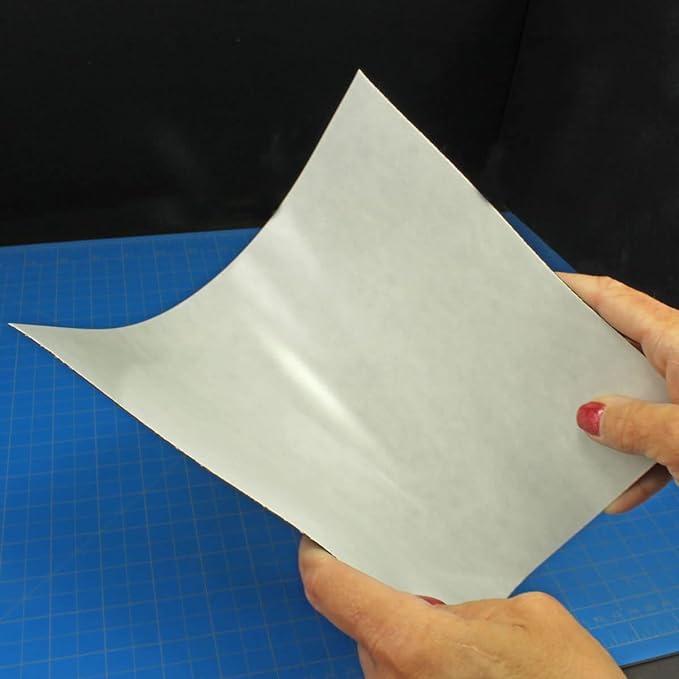 LITKO Flexible Steel Vinyl Magnetically-Receptive Sheet | 3 Pack, 0.025in Thick | Letter Size 8.5x11 inch | Adhesive Backed Peel and Stick | Magnetic Miniatures Storage