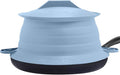 L.I.Q Silicone Splatter Guard – Fits 10 and 12 Inch Pots (25 and 30 Centimeters) – Microwave Safe and Durable SplatterDom - Includes 10” Lid - Food and Oil Splash Guard (Blue Steel, Large)