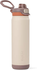 ZULU Powerfill Pro 24oz Stainless Steel Water Bottle with Quick Fill Lid, Triple Walled Vacuum Insulated Metal, Leak Proof Locking Lid, Sip and Chug, Reusable BPA Free, Driftwood
