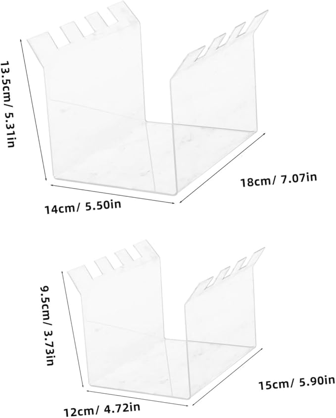 ABOOFAN 2pcs Prep Bag Storage Holder Acrylic Rack for Food Prep Bags Compact Design for Easy Filling and Freezing for Kitchen and Outdoor Use