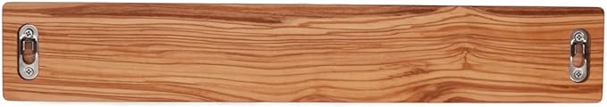 Wooden Knife Magnetic Strip (15,7 x 2.5 in) Mount with Screws, Olive Wood Magnetic Knife Holder for Wall, Space-Saving Knife Rack, Magnetic Knife Holder for Heavy Knifes