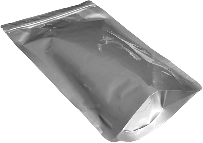 PackFreshUSA: 2-Quart (8" x 12" x 4") Seal-Top Stand-Up Mylar Pouch Bags for Long-Term Food Storage - Premium Century 7 Mil Thick/Side - Heat Sealable - Round Corners - Free Guide - Pack of 100