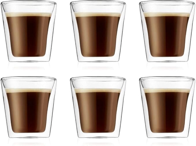 Bodum Canteen Glassware, 3 Ounce, 0.1 Liter (Set of 6)