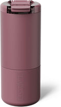BrüMate Strova 18oz 100% Leakproof Insulated Coffee Mug | Ceramic-Lined Interior | Built-In Silicone Sleeve for Travel | Locking Flip Lid (Rose Taupe)