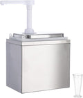 2.11 Quart Condiment Dispenser Pump,Syrup Pump Dispenser with Measuring Cup,Detachable Leak-Proof Design for Sauce, Honey, Syrup,Soy Sauce,Mustard,Cheese (2.11 QT Each, 1 pumphead)